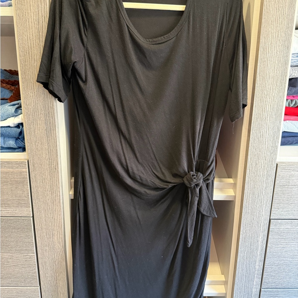 Karen Kane Black Mini Dress with Knot Detail